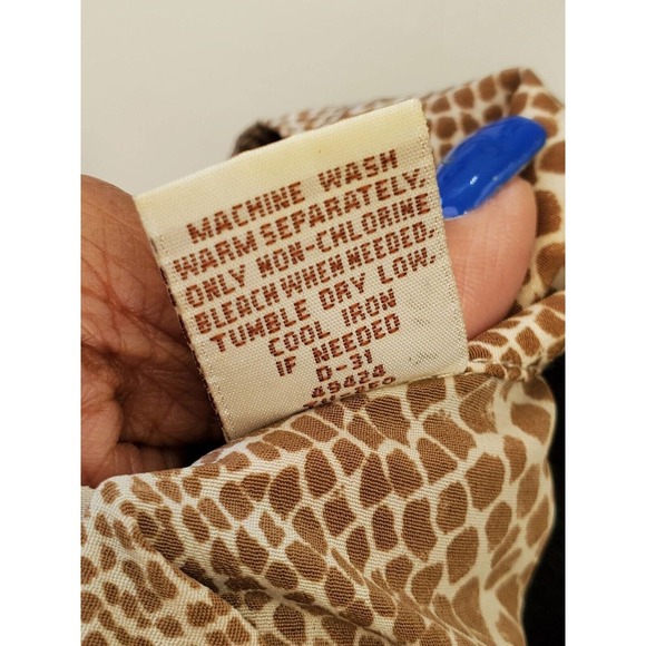 Mosaic Women's Brown Polyester Collared Sleeveless Buttons Down Shirt Size 14MP - Picture 9 of 10